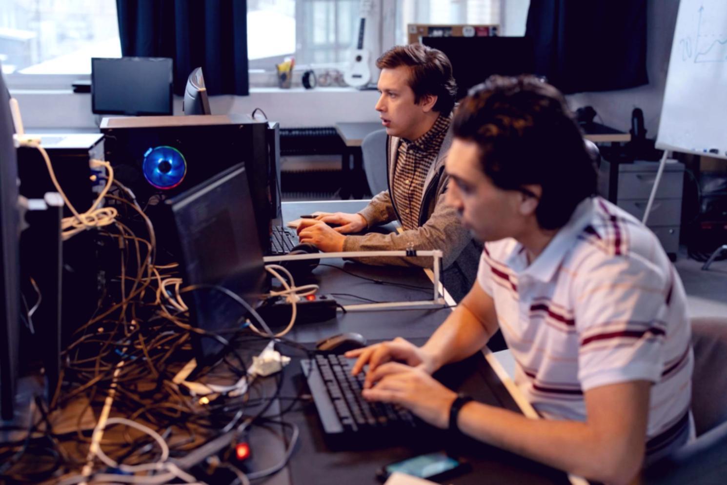 Modern mobile application development workspace showcasing performance optimization tools and testing environments